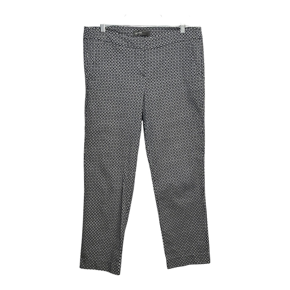 Donna Ricco New York Womens Black White Geometric Print Ankle Pants Size‎ 10